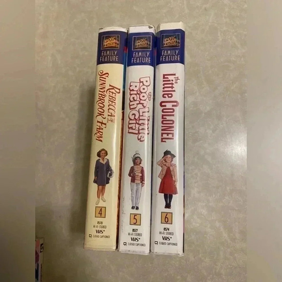 VINTAGE Shirley Temple Movies 1-6 Clamshell VHS Tape Movie Colorized Version - Picture 3 of 16